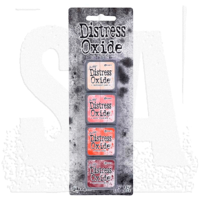 Distress Mini Oxide Kit 13 - Tattered Rose, Worn Lipstick, Barn Door, Aged Mahogany