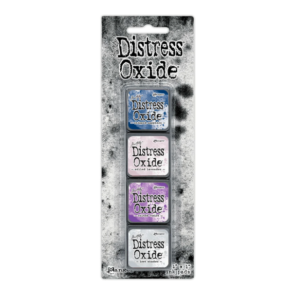 Distress Mini Oxide Kit 17 - Chipped Sapphire, Milled Lavender, Wilted Violet, Lost Shadow