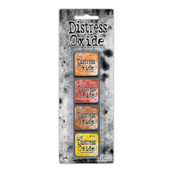 Distress Mini Oxide Kit 2 - Spiced Marmalade/Crackling Campfire/Rusty Hinge/Mustard Seed