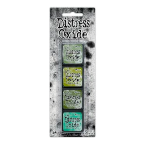 Distress Mini Oxide Kit 3 - Bundled Sage/Crushed Olive/Peeled Paint/Cracked Pistachio