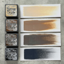 Distress Mini Oxide Kit 6 - Antique Linen/Vintage Photo/Walnut Stain/Black Soot