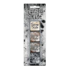 Distress Mini Oxide Kit 6 - Antique Linen/Vintage Photo/Walnut Stain/Black Soot