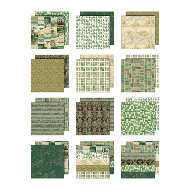 Tim Holtz - Idea-ology - Blok 12'' - Palette Collection - Green / Gr�n