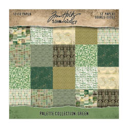 Tim Holtz - Idea-ology - Blok 12'' - Palette Collection - Green / Gr�n