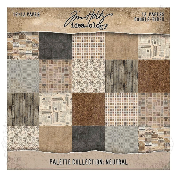 Tim Holtz - Idea-ology - Blok 12'' - Palette Collection - Neutral