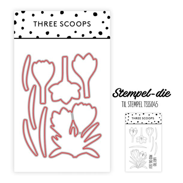 Three Scoops - Stempel+ Die - Krokus