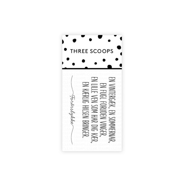 Three Scoops - Stempel - En vintergk, en sommernar