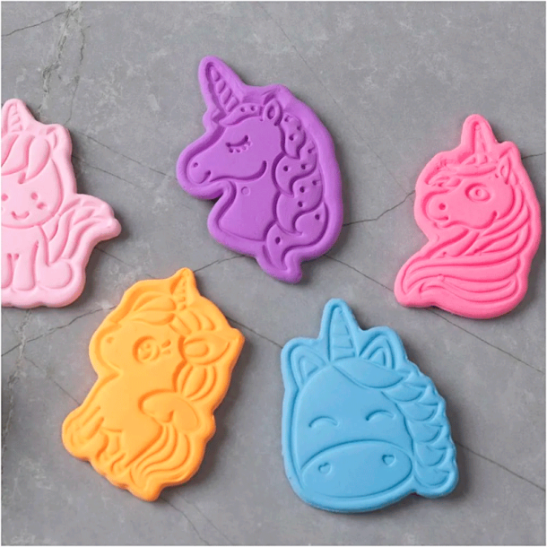 Udstikkere med prgninger - Enhjrning