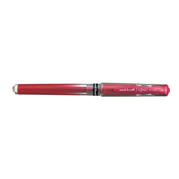 Uni-ball Signo Broad UM-153 - Kuglepen - Metallisk rd