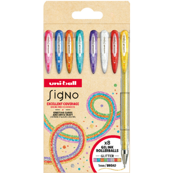 Uni-ball Signo UM-120SP - Kuglepenne - Glitter s�t