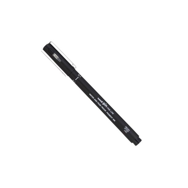 uni pin - Fine line - Sort - 0,1