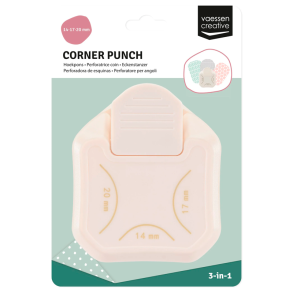 Vaessen Creative - Corner punch 3-in-1 - 14 mm / 17 mm / 20 mm
