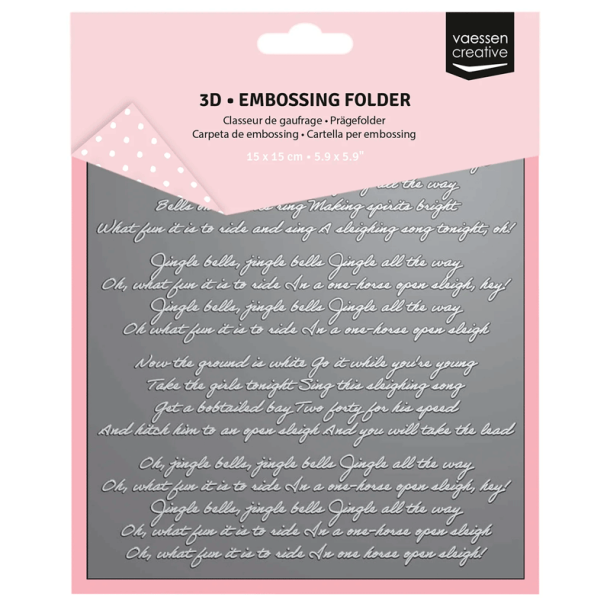 Vaessen Creative - Embossing folder - Jingle Bells