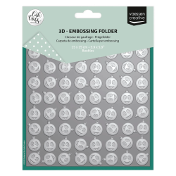 Vaessen Creative - Embossing folder - Julekugler