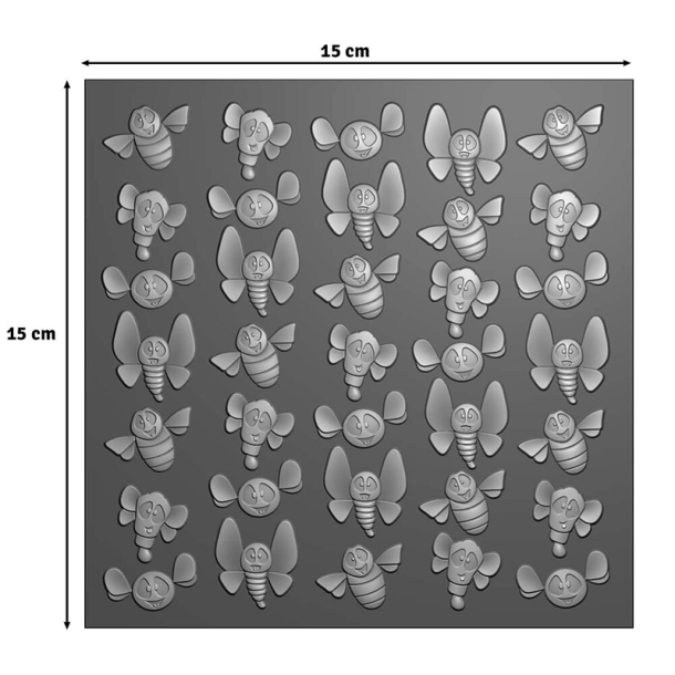 Vaessen Creative - Embossing folder - Zoom / Sommerfugle og bier