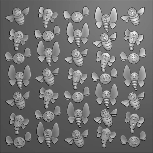 Vaessen Creative - Embossing folder - Zoom / Sommerfugle og bier