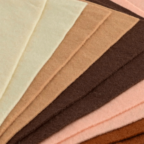 Vaessen Creative - Filt - A4 - 1mm - Brun