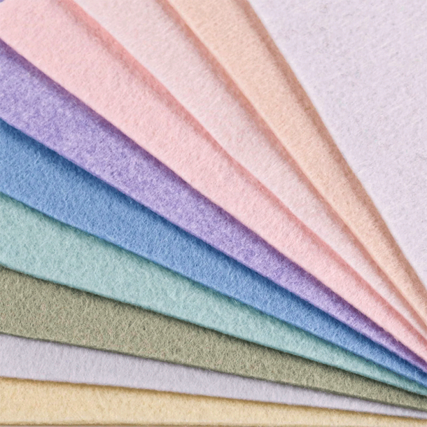 Vaessen Creative - Filt Multipakke - 30 ark - A6 - Pastel