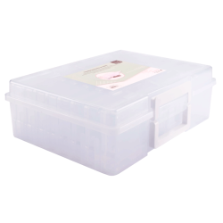 Vaessen Creative - Opbevaringsboks med 16 transparente kasser