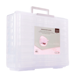 Vaessen Creative - Opbevaringsboks med 16 transparente kasser