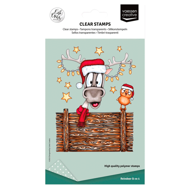 Vaessen Creative - Stempel - Rensdyr med lyskde