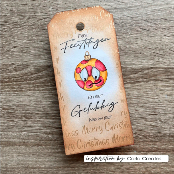 Vaessen Creative - Stempel - Julekugler med ansigt 2