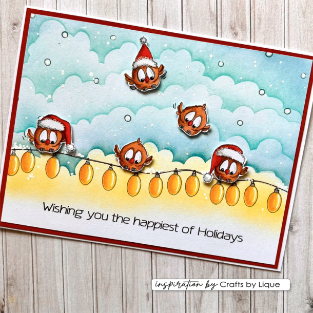 Vaessen Creative - Stempel - Rensdyr og sne