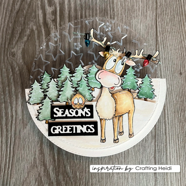 Vaessen Creative - Stempel - Rensdyr og sne