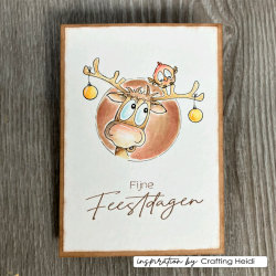 Vaessen Creative - Stempel - Rensdyr og sne