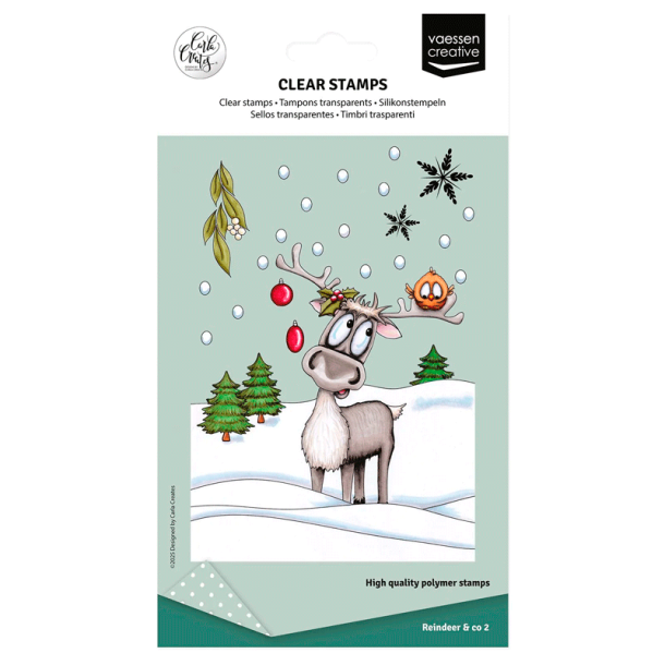 Vaessen Creative - Stempel - Rensdyr og sne