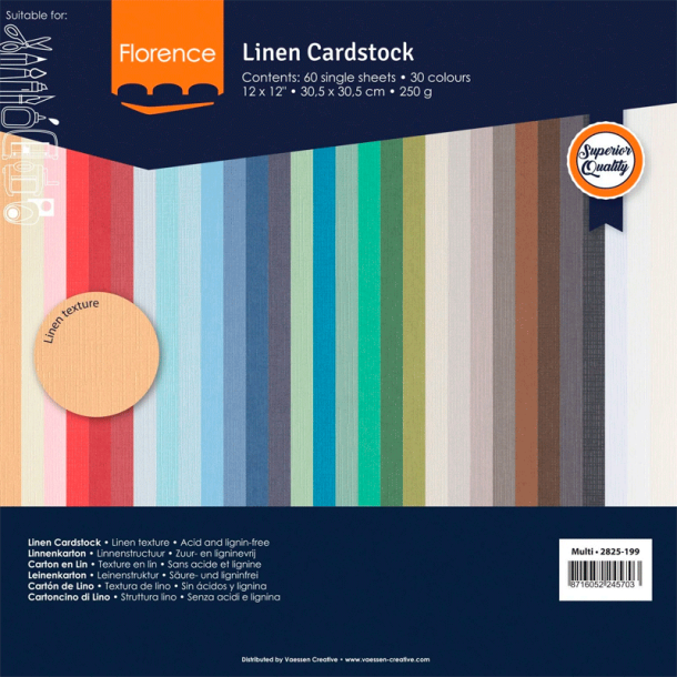 Vaessen - Florence - Karton - 12'' - Sampak - 60 ark