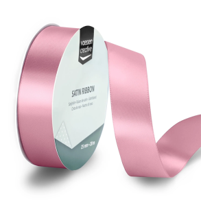 Vaessen Creative - Satinb�nd - 20 m - 2,5 cm - Old Pink