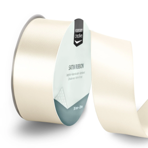 Vaessen Creative - Satinb�nd - 20 m - 3,8 cm - Antique White