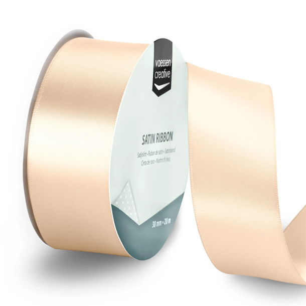 Vaessen Creative - Satinb�nd - 20 m - 3,8 cm - Ivory