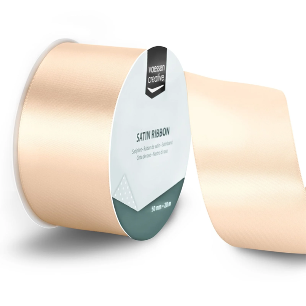 Vaessen Creative - Satinb�nd - 20 m - 5 cm - Ivory