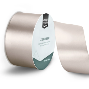 Vaessen Creative - Satinb�nd - 20 m - 5 cm - Beige