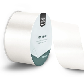 Vaessen Creative - Satinb�nd - 20 m - 5 cm - White