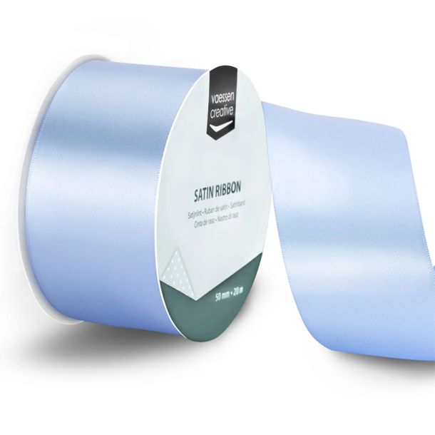 Vaessen Creative - Satinb�nd - 20 m - 5 cm - Light Blue