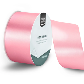 Vaessen Creative - Satinb�nd - 20 m - 5 cm - Light Pink
