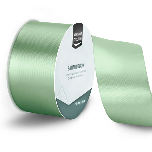 Vaessen Creative - Satinb�nd - 20 m - 5 cm - Sage Green