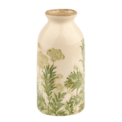 Vase - Grass - Gr�n / Creme - 16 x 8 cm