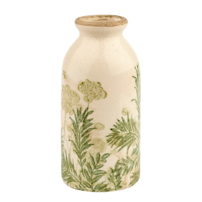 Vase - Grass - Gr�n / Creme - 16 x 8 cm