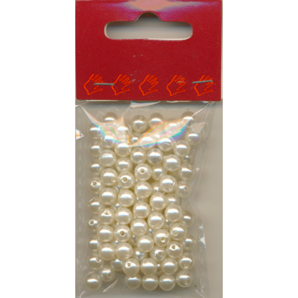 Voksperler - Hvid - 5mm