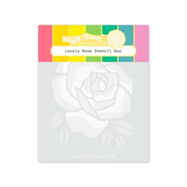 Waffle Flower - Stencil - Lovely Rose