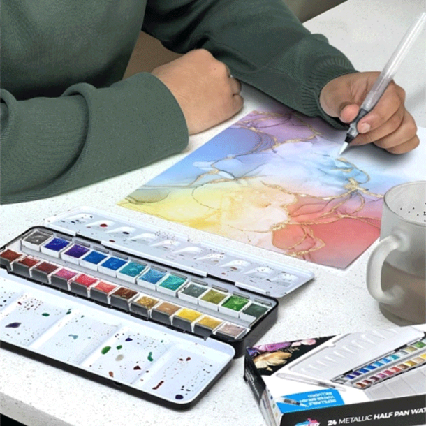 Zieler - Akvarelfarve s�t - Metallic - 24 stk