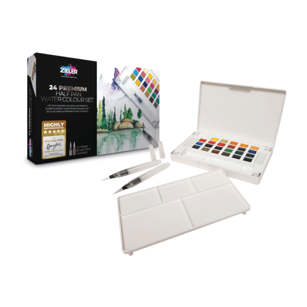 Zieler - Akvarelfarve s�t - 24 stk