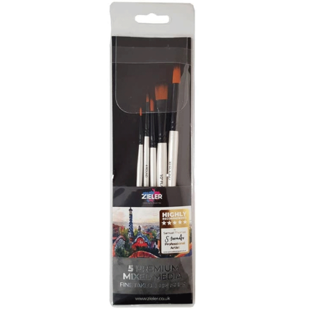 Zieler - Pensler til mixed media - 5 stk