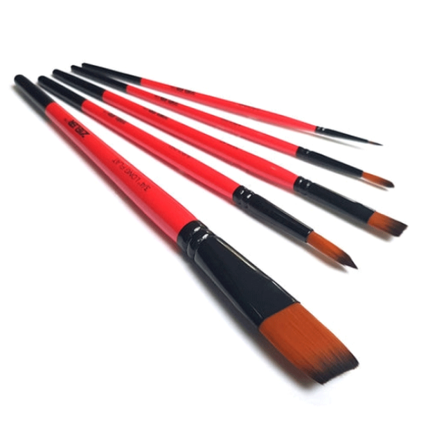 Zieler - Pensler til olie- og akrylmaling - 5 stk