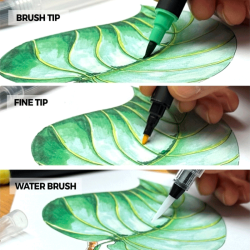 Zieler - Twinmarkers - Pensel og fine - 18 stk