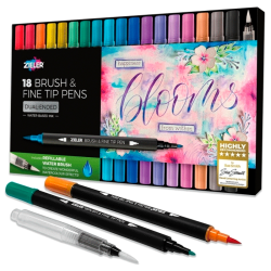 Zieler - Twinmarkers - Pensel og fine - 18 stk